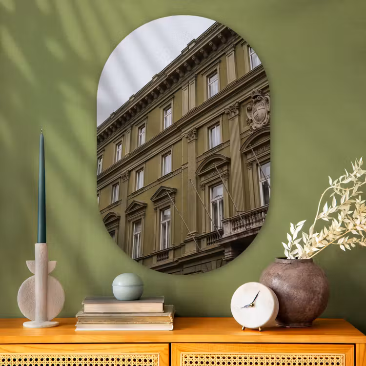 Glasbild Oval - Gebäude – Fassade – Klassisch — 2