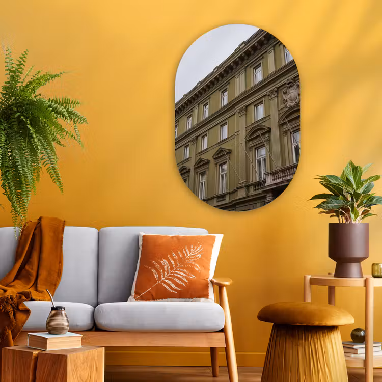 Glasbild Oval - Gebäude – Fassade – Klassisch — 3