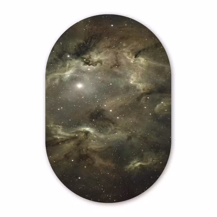 Glasbild Oval - Nebel – Sterne – Weltraum — 1