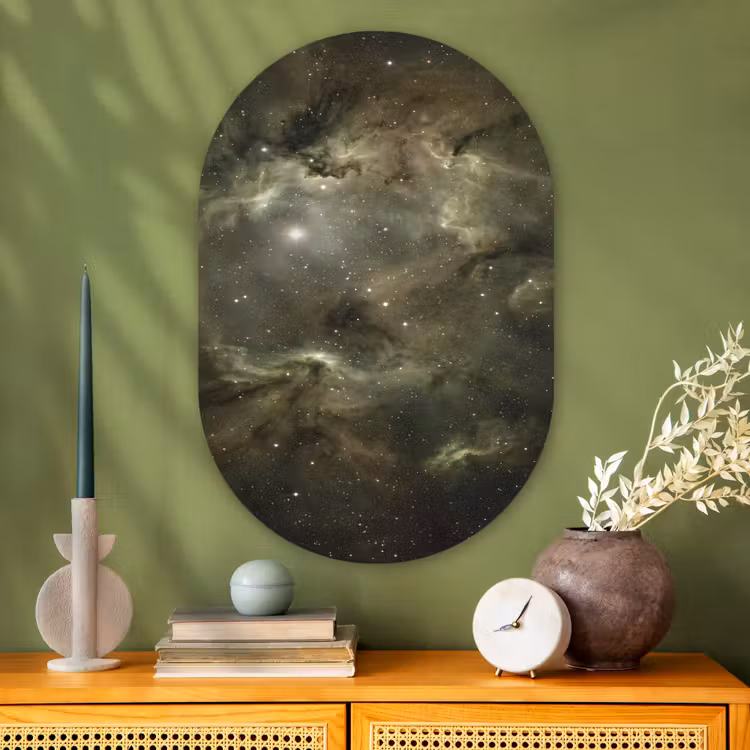 Glasbild Oval - Nebel – Sterne – Weltraum — 2