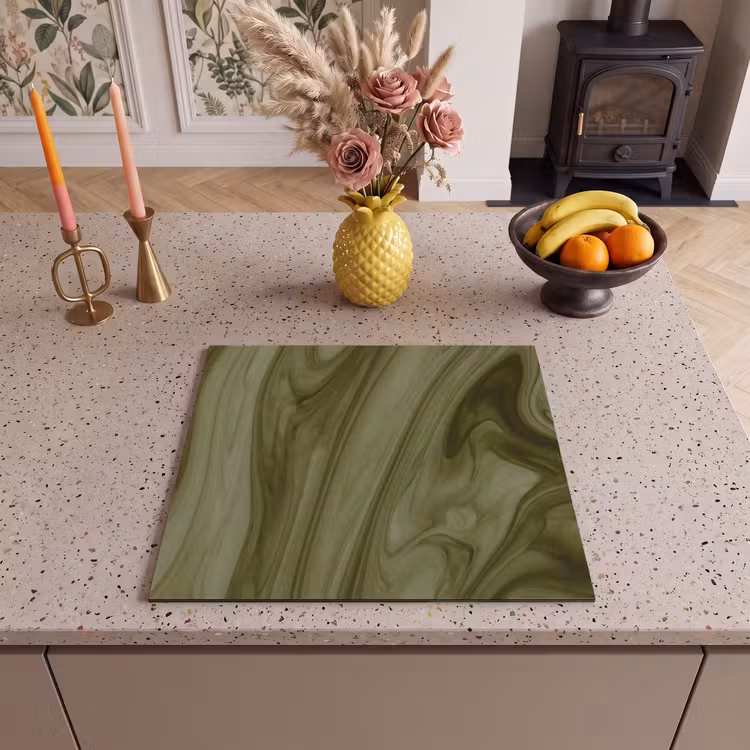 Herdabdeckplatte - Zusammenfassung – Grün – Modern — 2