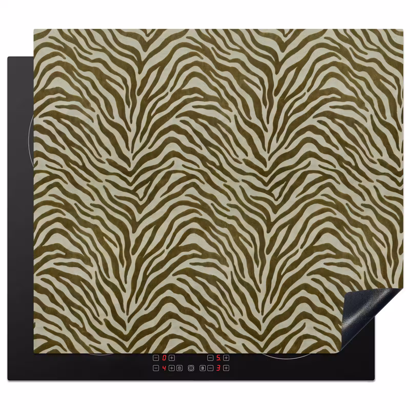 Herdabdeckplatte - Zebra-Muster – Grün – Modern — 1