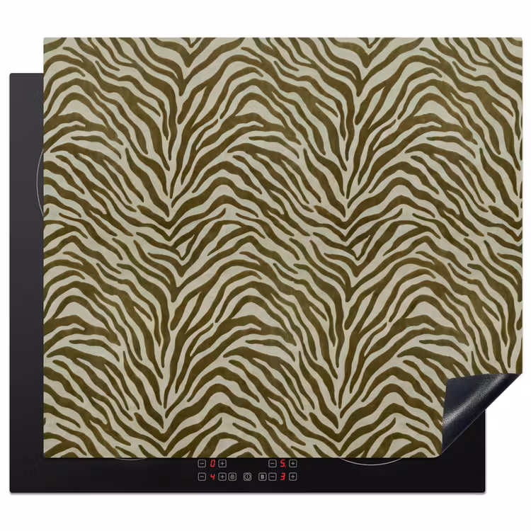 Herdabdeckplatte - Zebra-Muster – Grün – Modern — 1
