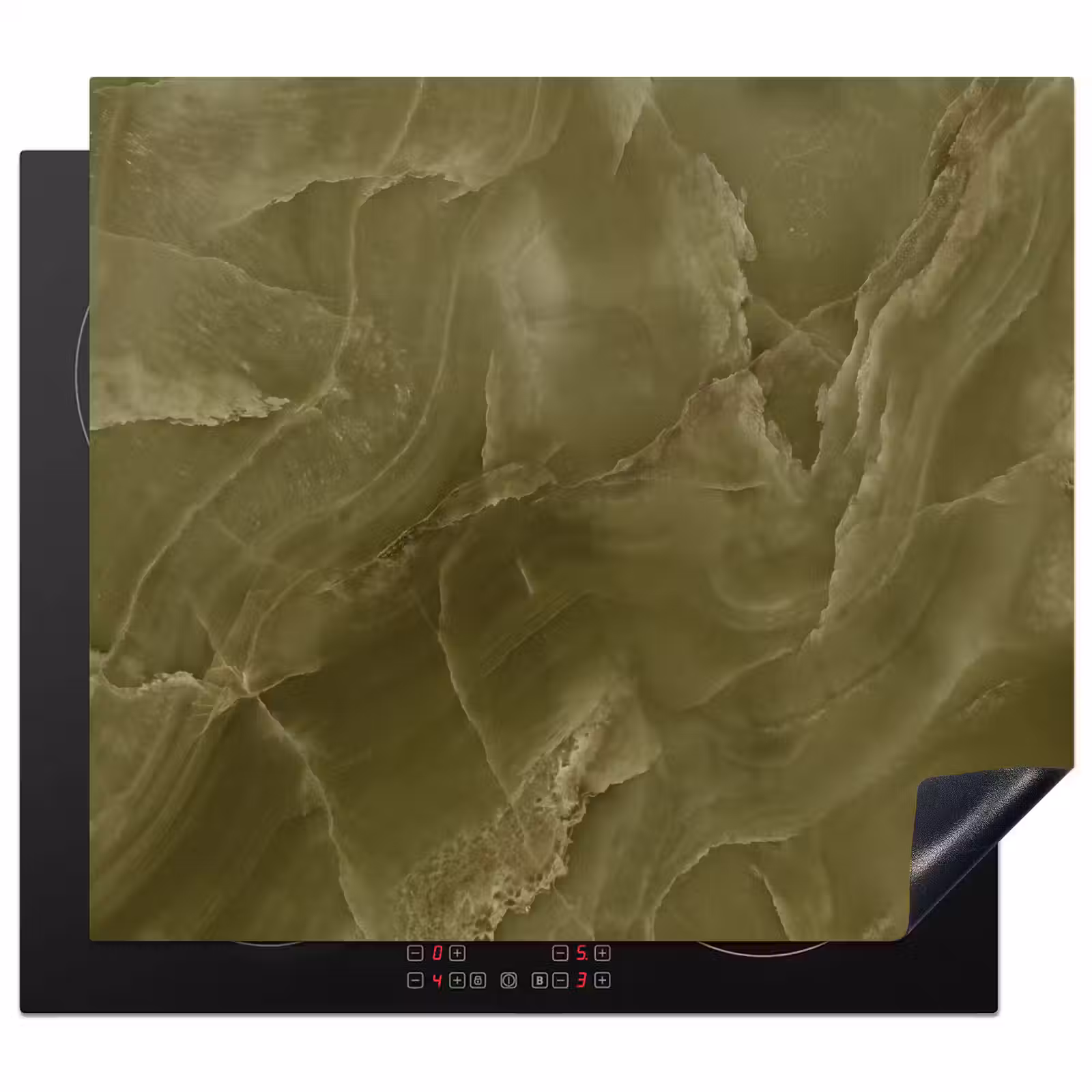Herdabdeckplatte - Marmor – Grün – Abstrakt — 1