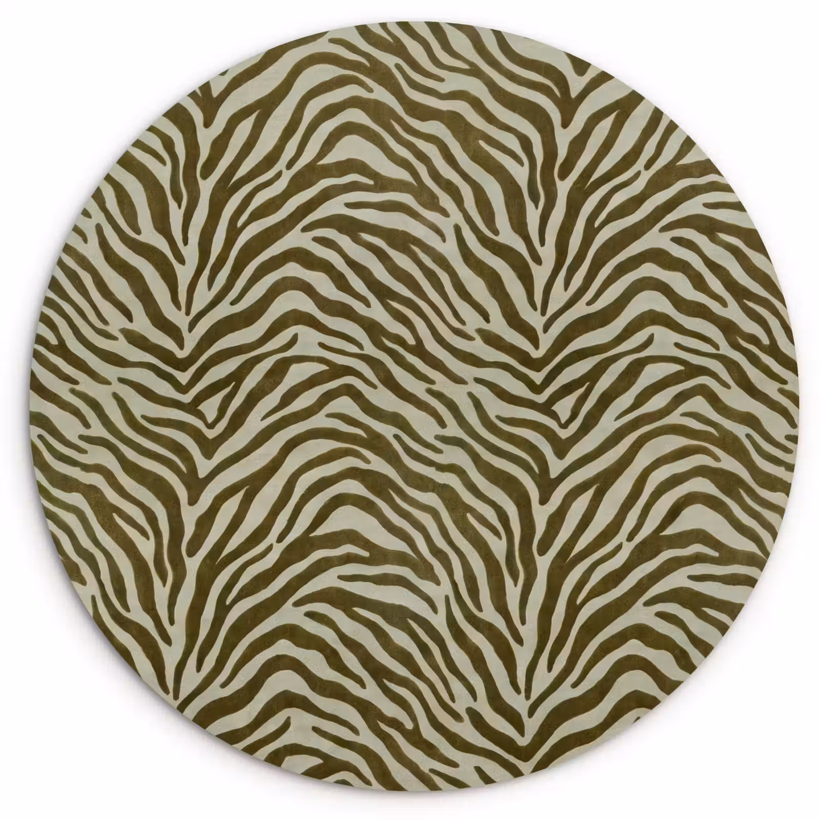 Forexbild Rund - Zebra-Muster – Grün – Modern — 1
