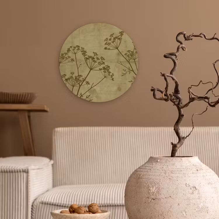 Forexbild Rund - Blumen – Schrift – Grün — 2