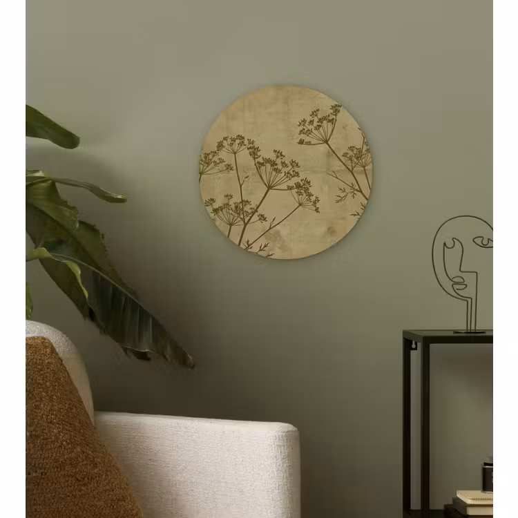 Forexbild Rund - Blumen – Schrift – Grün — 3