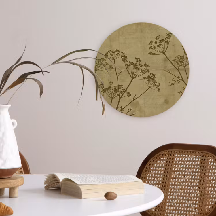 Forexbild Rund - Blumen – Schrift – Grün — 4