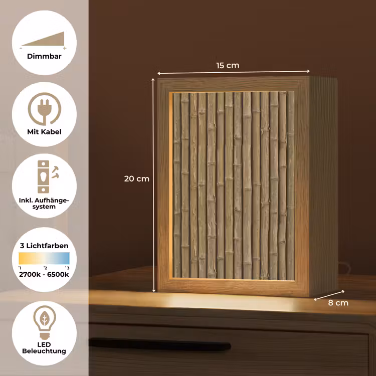 Personalisierte Lightbox - Bambus – Stängel – Natur — 6