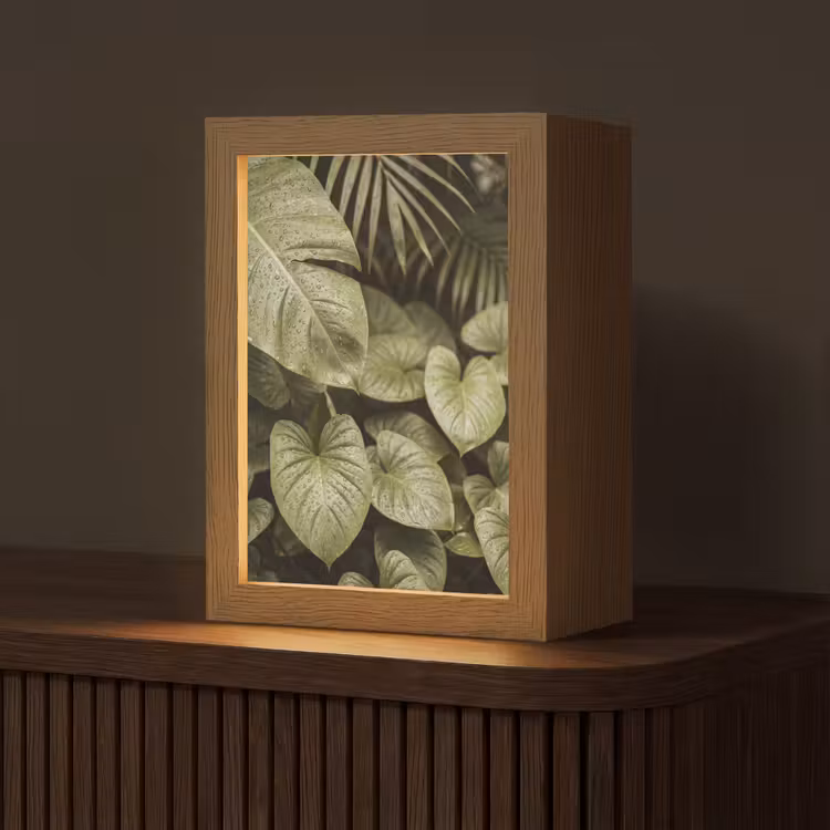 Personalisierte Lightbox - Grüne Blätter – Natur — 1