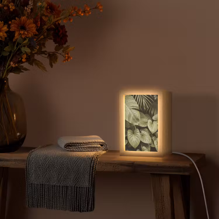 Personalisierte Lightbox - Grüne Blätter – Natur — 3