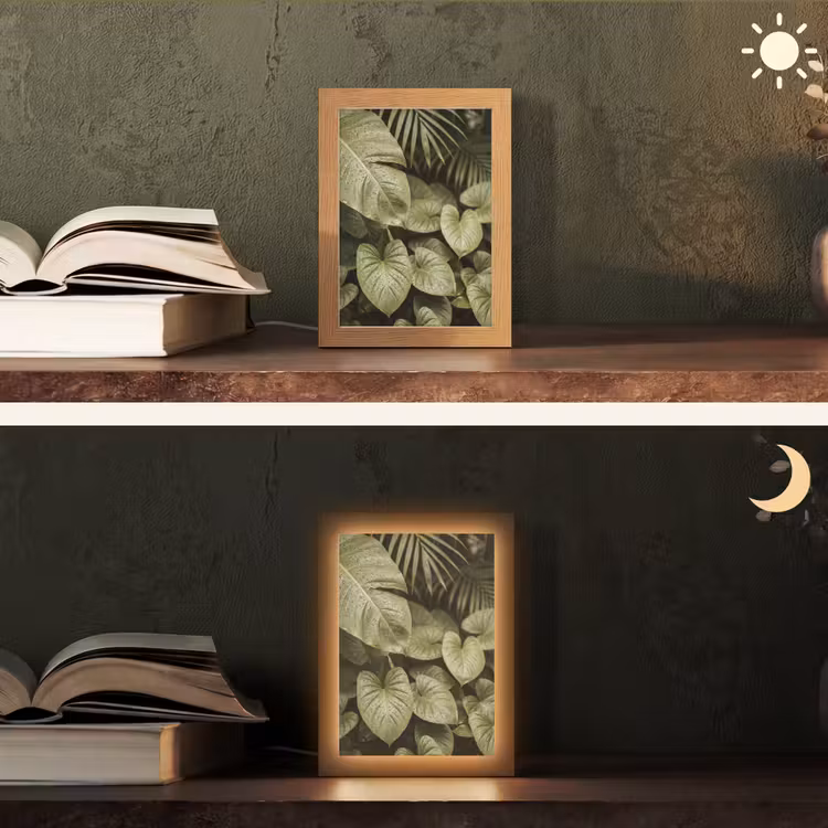 Personalisierte Lightbox - Grüne Blätter – Natur — 5