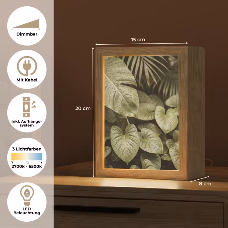 Personalisierte Lightbox - Grüne Blätter – Natur — 6