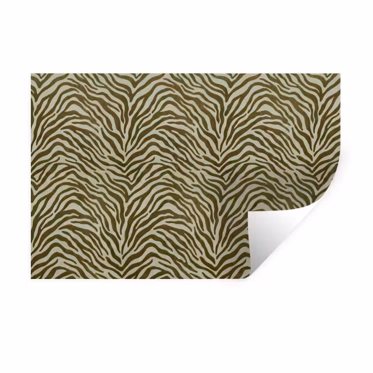 Wandtattoo – Zebramuster – Grün – Modern — 1