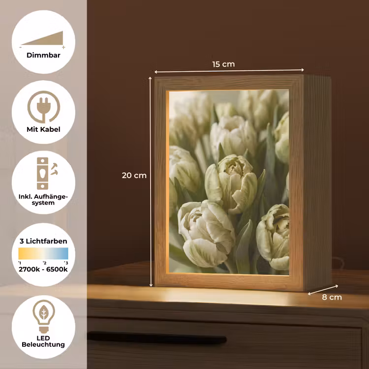 Personalisierte Lightbox - Blumen – Grün – Natur — 6