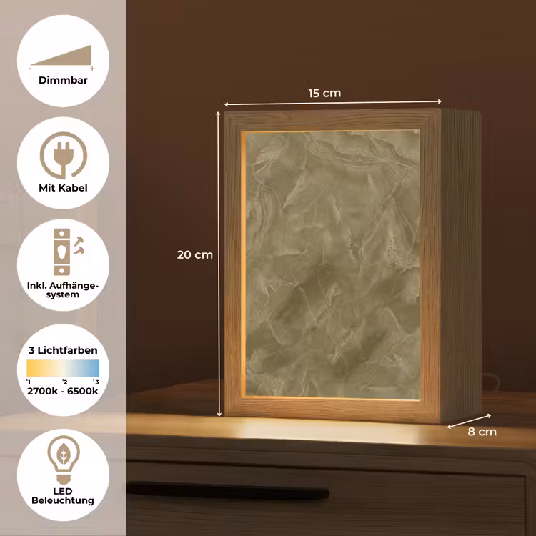 Personalisierte Lightbox - Marmor – Grün – Abstrakt — 6