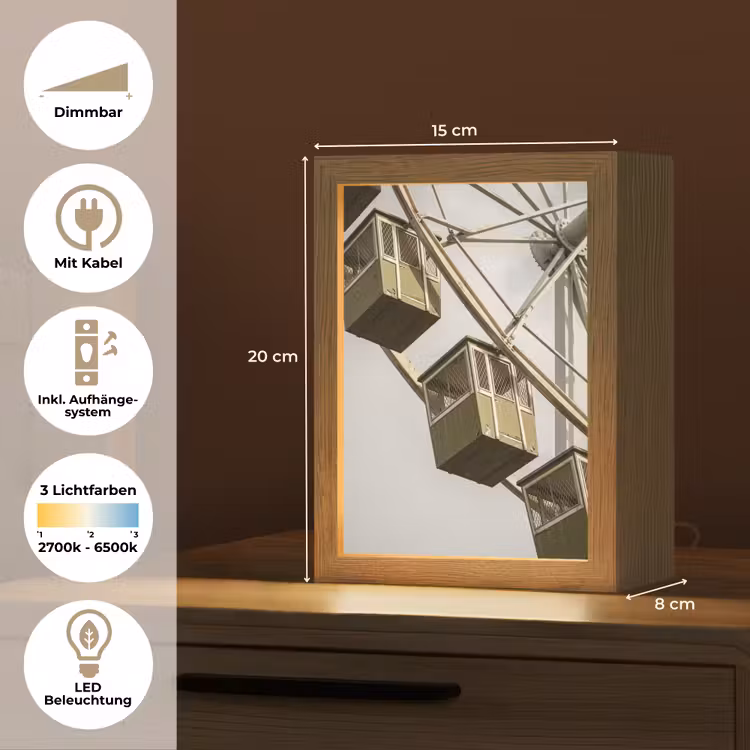 Personalisierte Lightbox - Riesenrad – Attraktion – Grün — 6