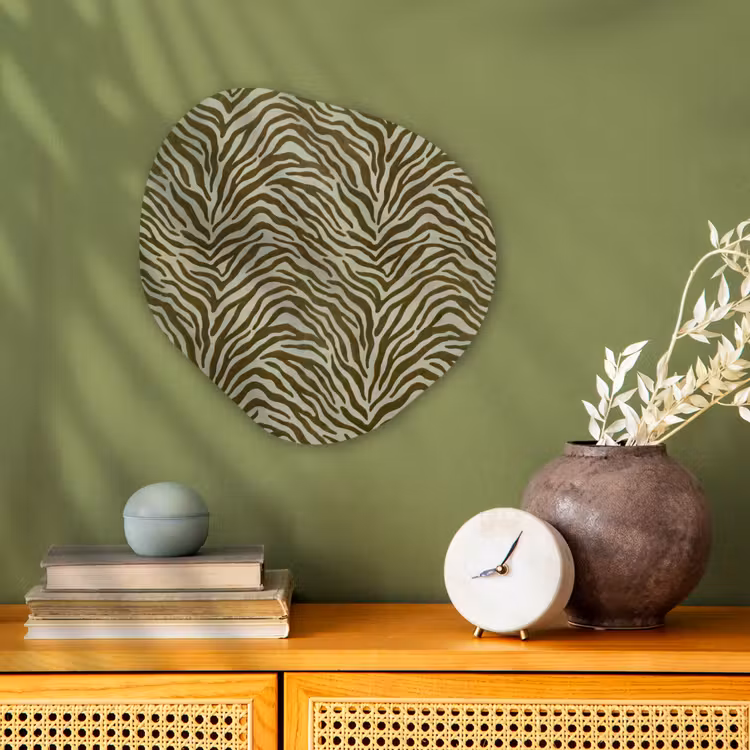Forexbild Organische Form - Zebra-Muster – Grün – Modern — 2