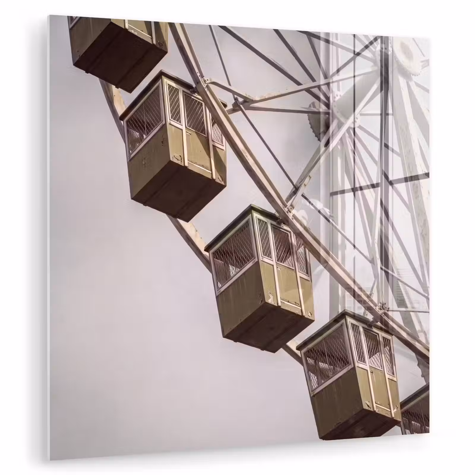 Glasbild - Riesenrad – Attraktion – Grün — 1