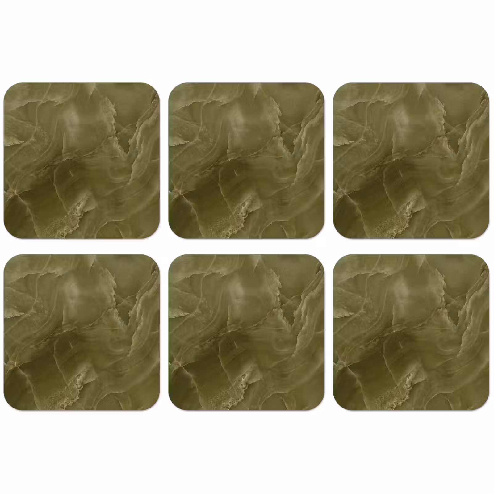 Untersetzer - Marmor – Grün – Abstrakt — 1