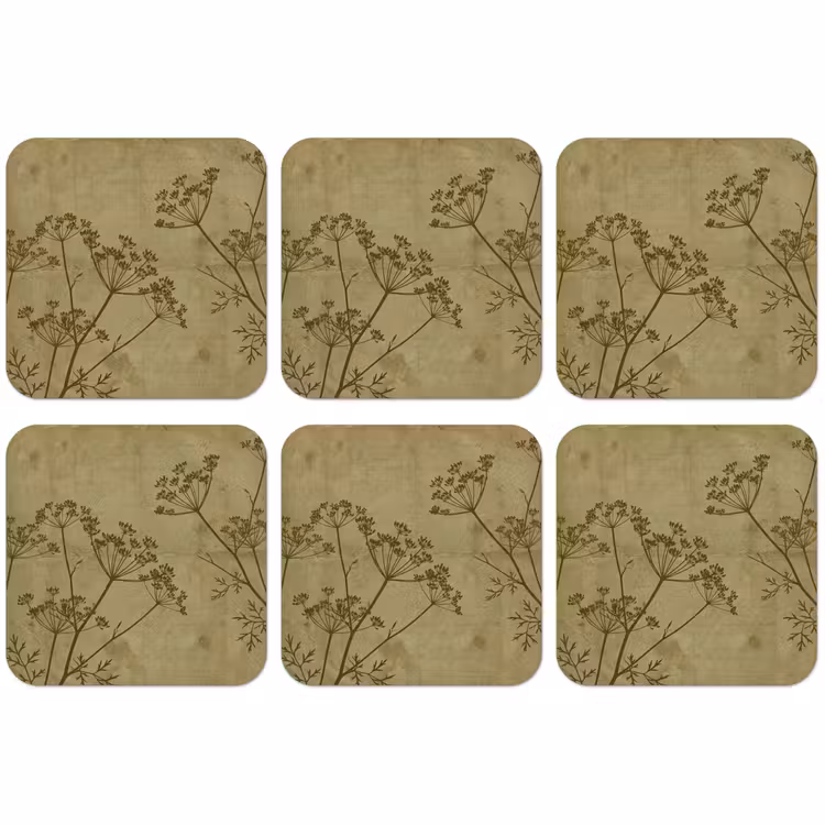 Untersetzer - Blumen – Schrift – Grün — 1