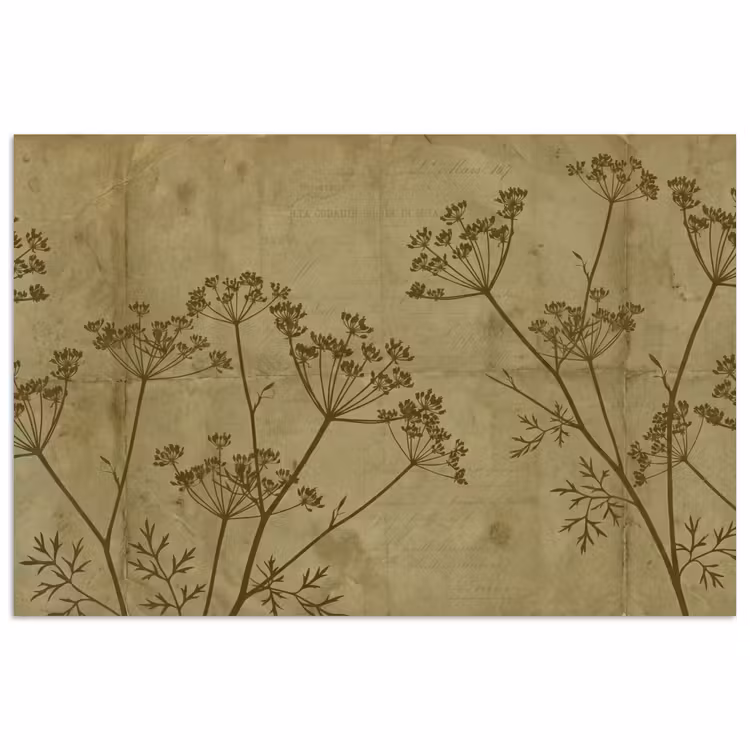 Poster - Blumen – Schrift – Grün — 1