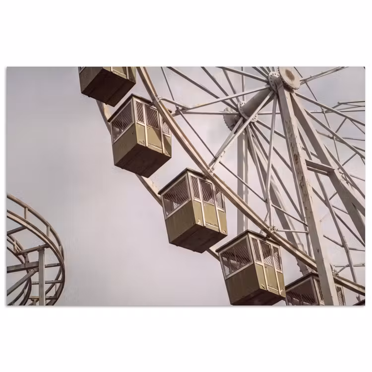 Poster - Riesenrad – Attraktion – Grün — 1