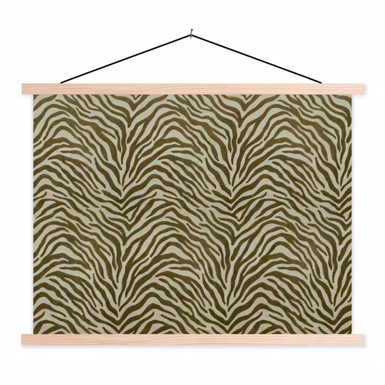 Stoffbild - Zebra-Muster – Grün – Modern — 1
