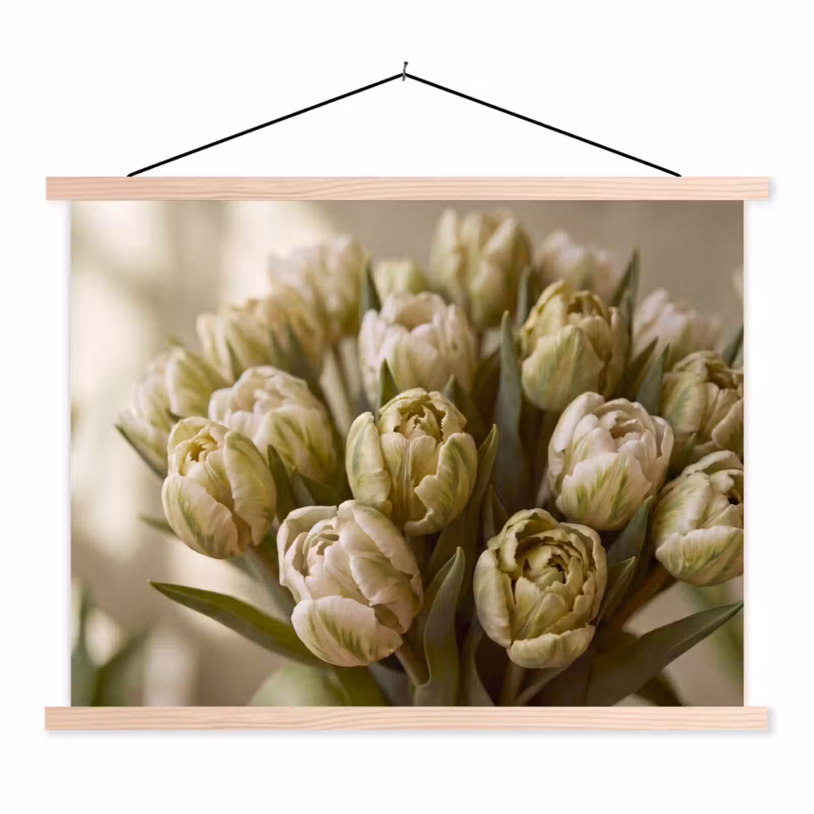 Stoffbild - Blumen – Grün – Natur — 1