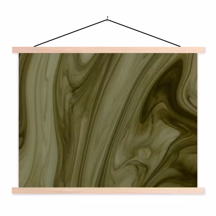 Stoffbild - Zusammenfassung – Grün – Modern — 1