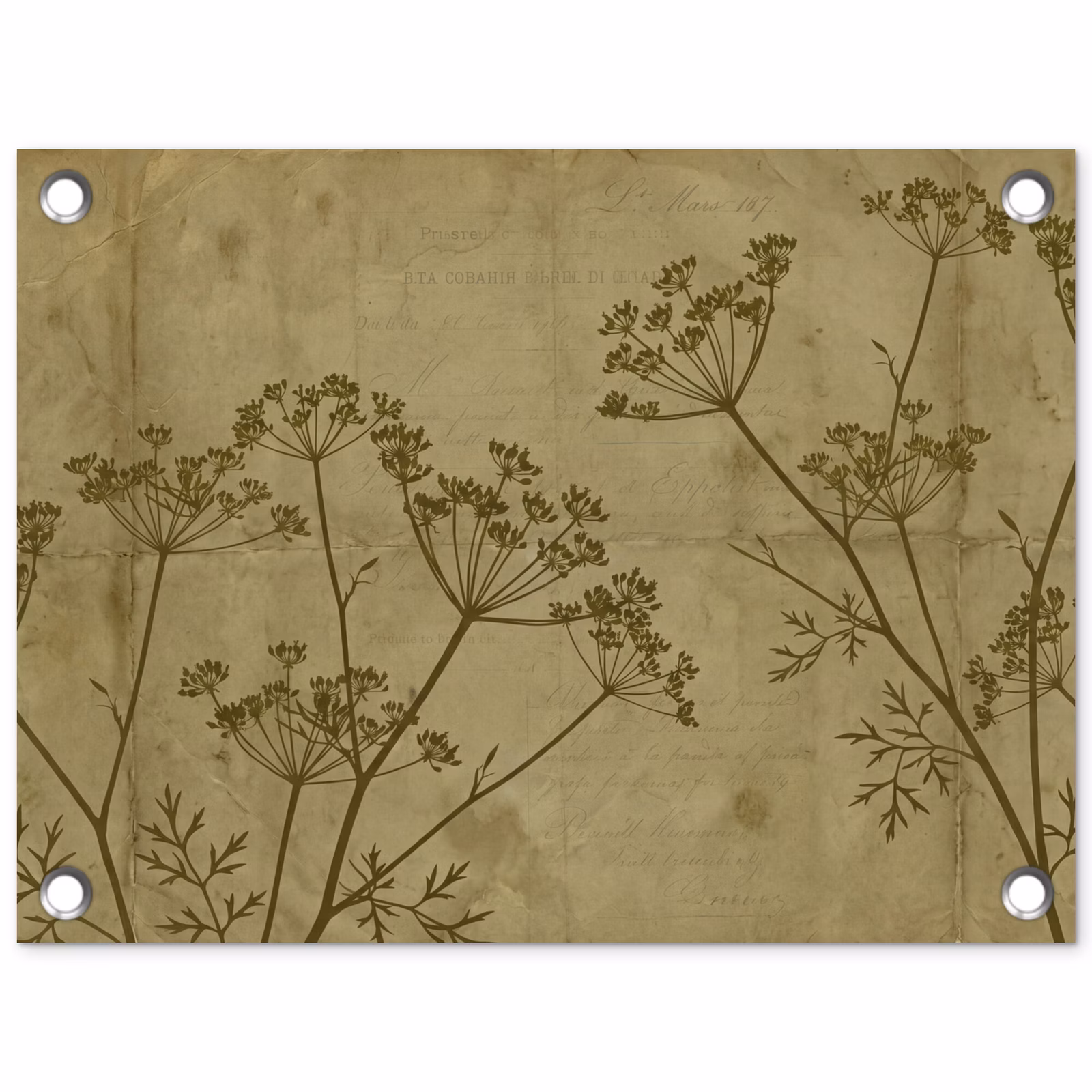 Gartenposter - Blumen – Schrift – Grün — 1