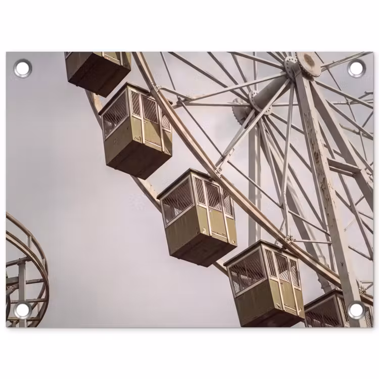 Gartenposter - Riesenrad – Attraktion – Grün — 1