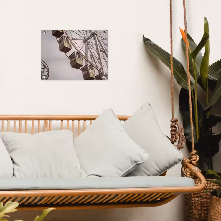 Gartenposter - Riesenrad – Attraktion – Grün — 4