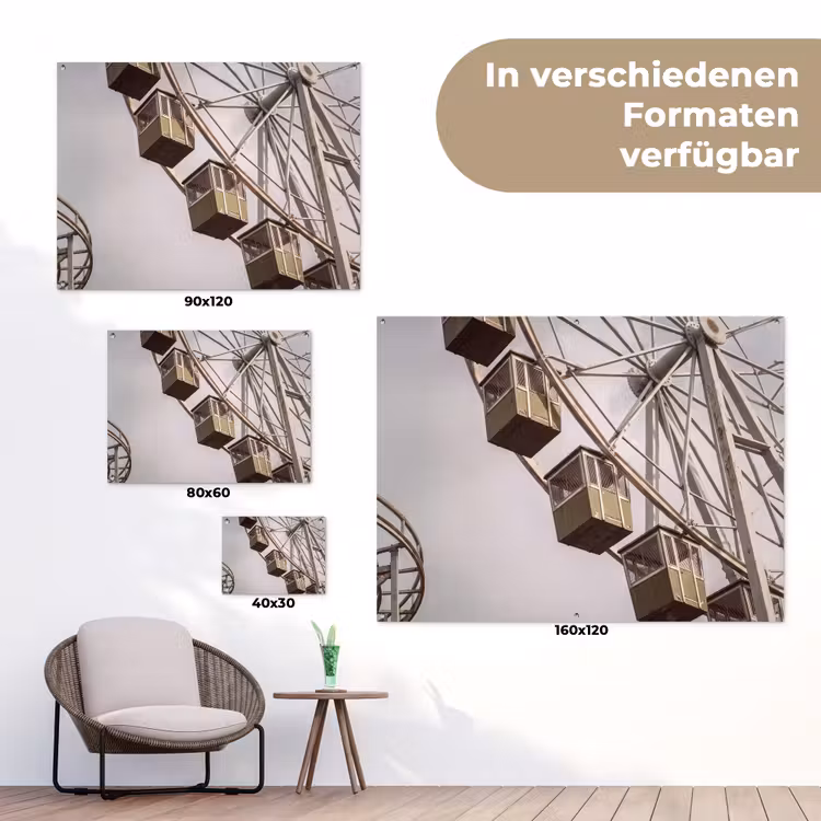 Gartenposter - Riesenrad – Attraktion – Grün — 6