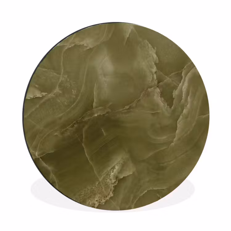 Alu-Dibond-Bild Rund - Marmor – Grün – Abstrakt — 1