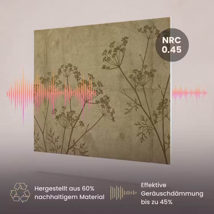Akustikbild - Blumen – Schrift – Grün — 3