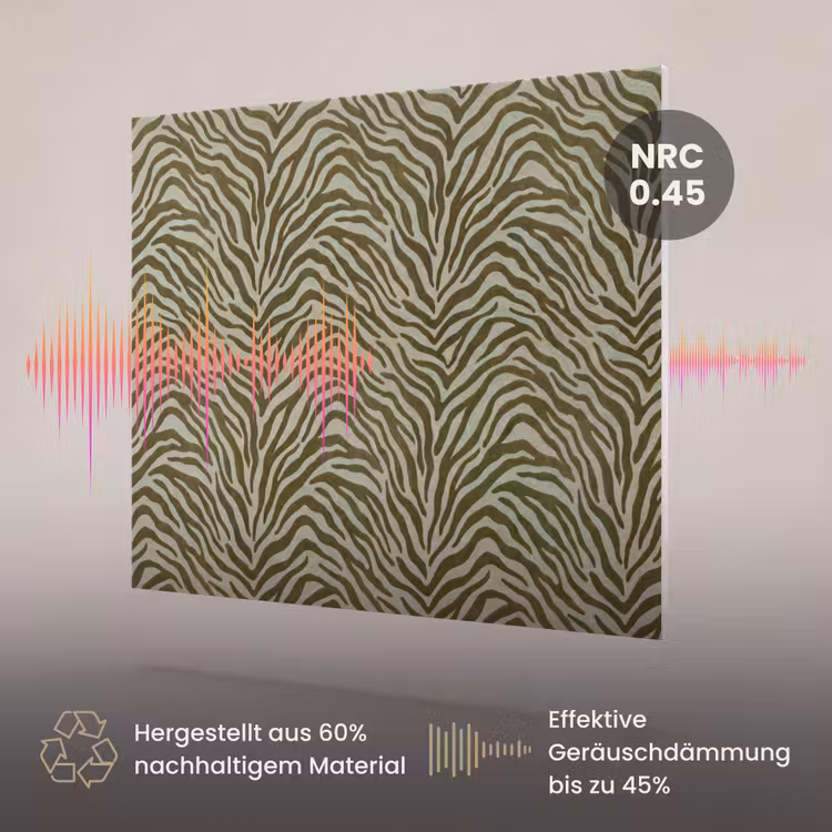 Akustikbild - Zebramuster – Grün – Modern — 3