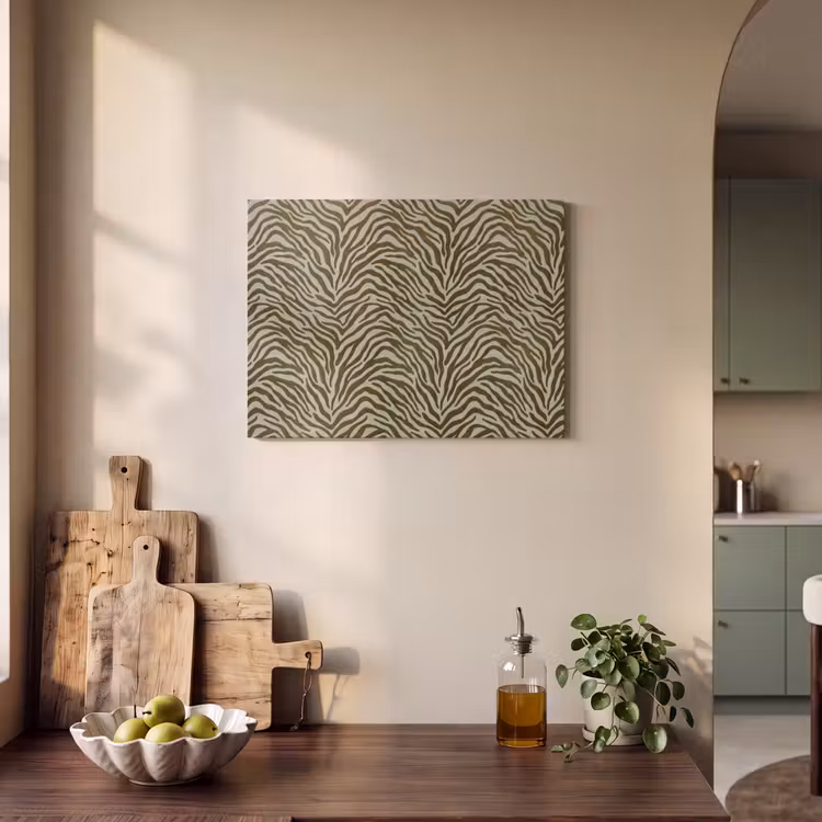 Akustikbild - Zebramuster – Grün – Modern — 4