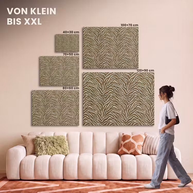 Akustikbild - Zebramuster – Grün – Modern — 7