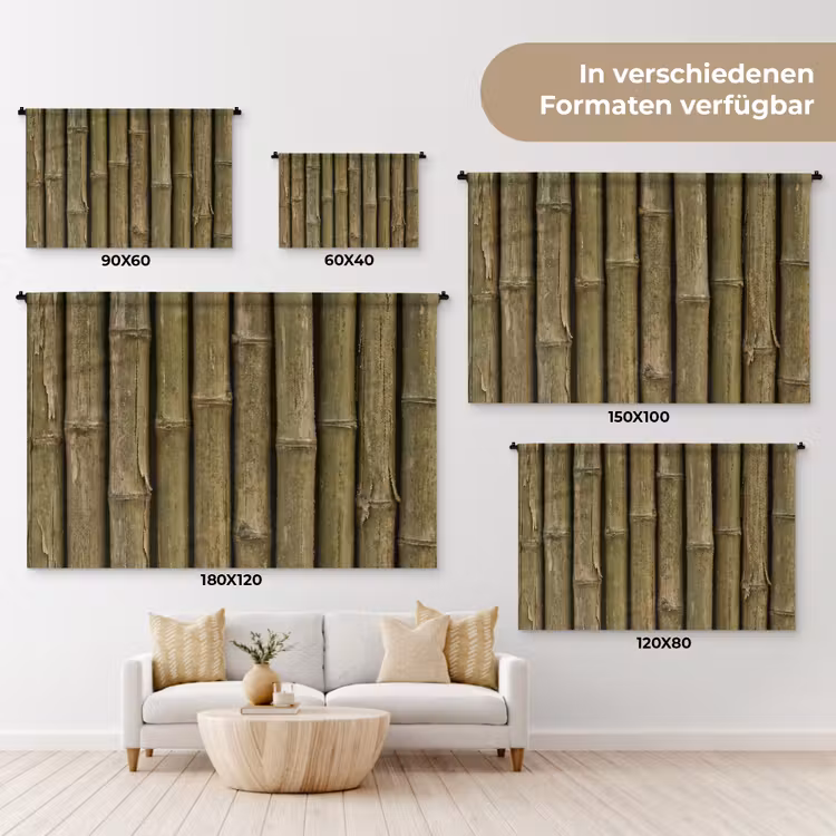 Wandteppich - Bambus – Stängel – Natur — 8