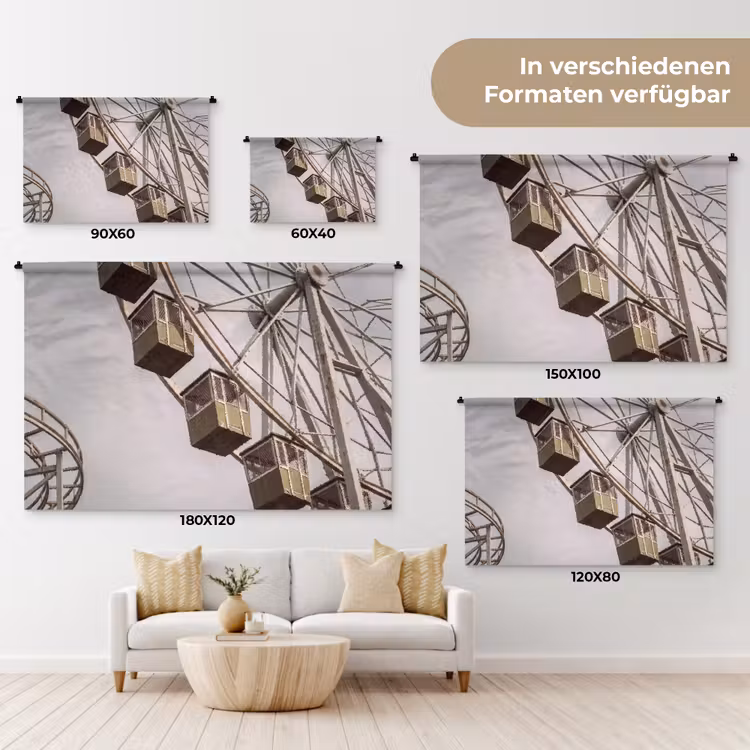 Wandteppich - Riesenrad – Attraktion – Grün — 8