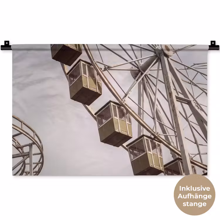 Wandteppich - Riesenrad – Attraktion – Grün — 9