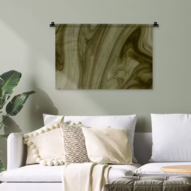 Wandteppich - Zusammenfassung – Grün – Modern — 4