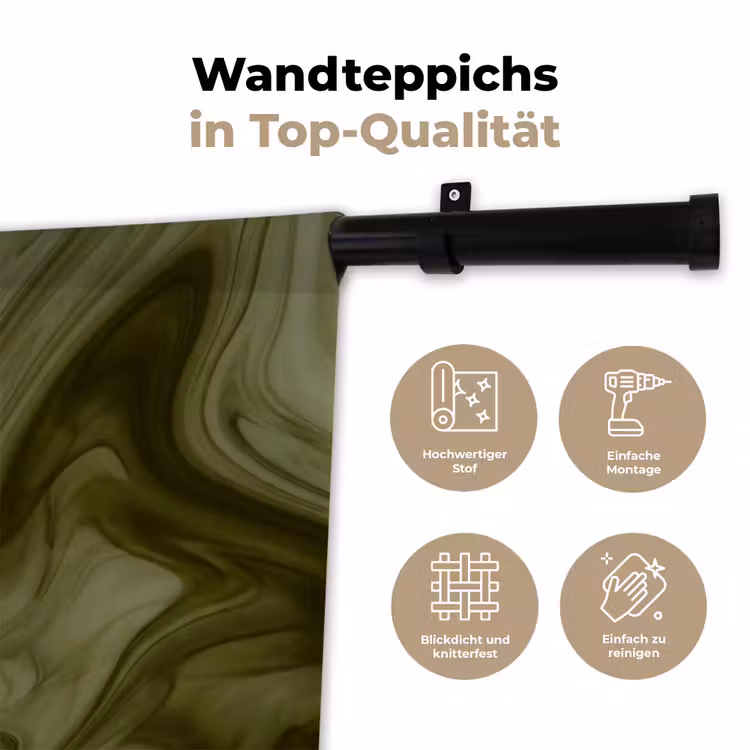 Wandteppich - Zusammenfassung – Grün – Modern — 7