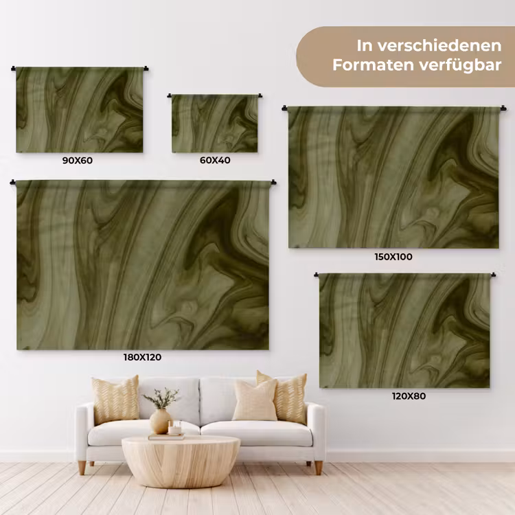 Wandteppich - Zusammenfassung – Grün – Modern — 8