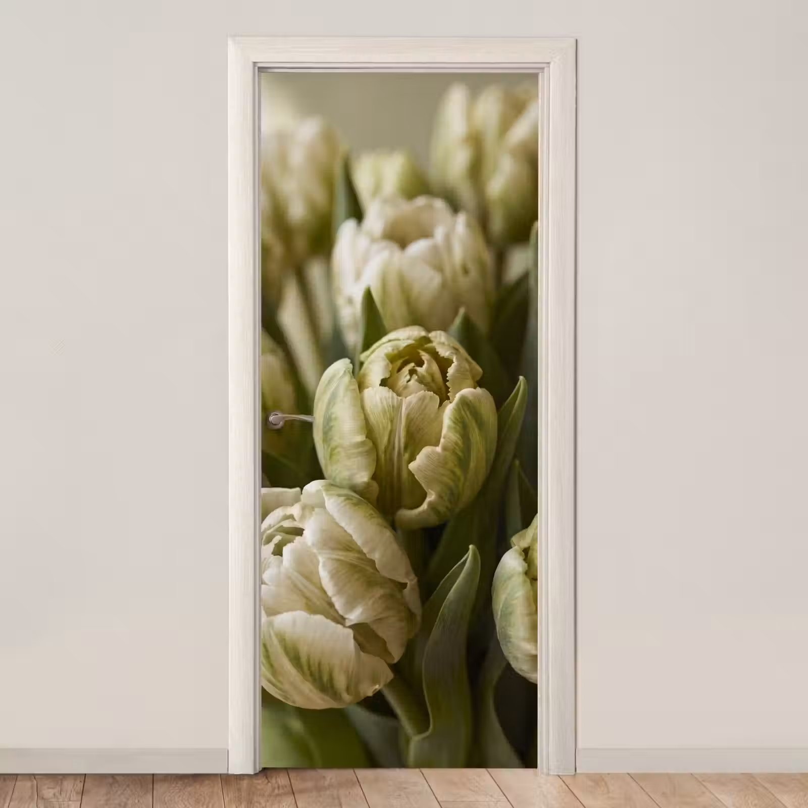 Türtapete - Blumen – Grün – Natur — 1
