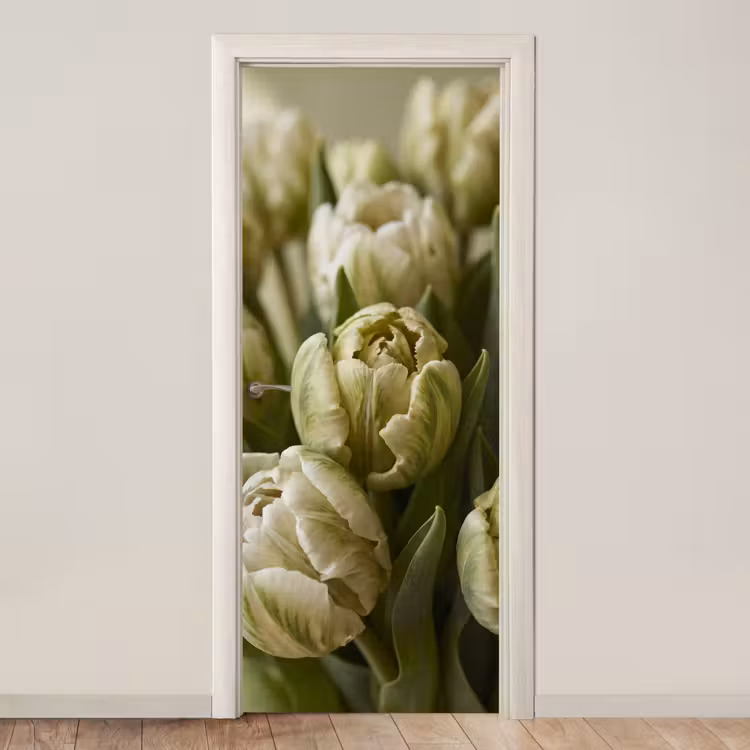 Türtapete - Blumen – Grün – Natur — 1