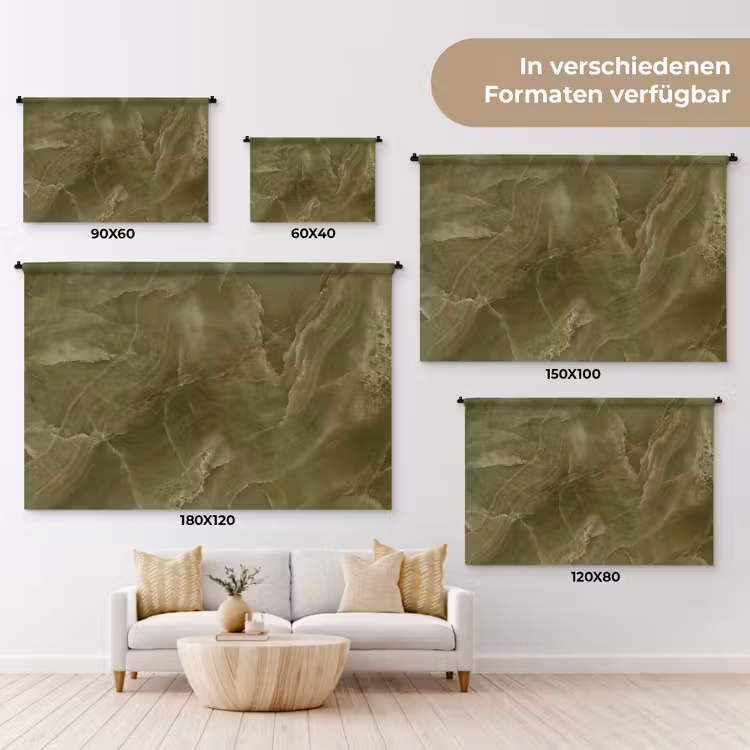 Wandteppich - Marmor – Grün – Abstrakt — 8