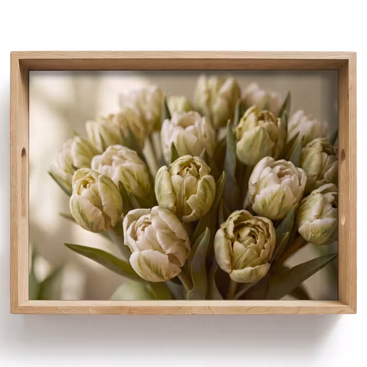 Tablett - Blumen – Grün – Natur — 1