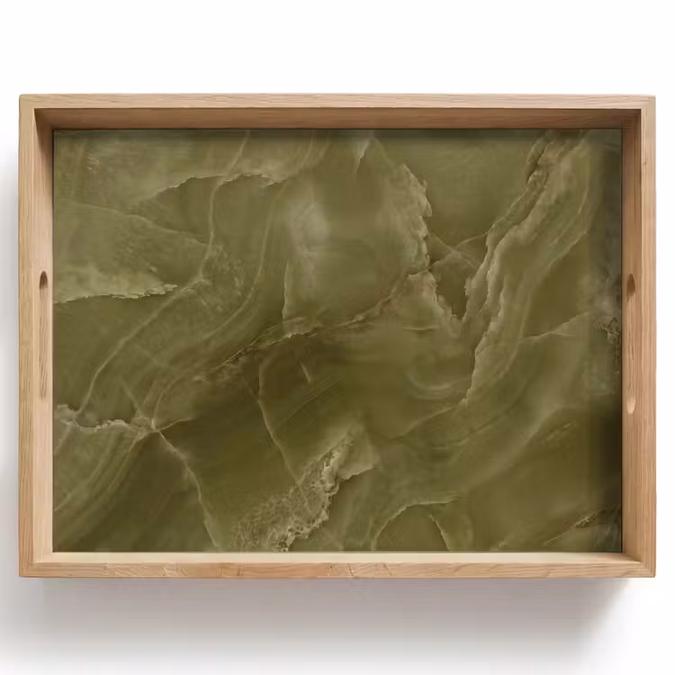 Tablett - Marmor – Grün – Abstrakt — 1